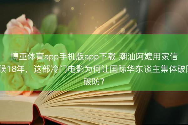 博亚体育app手机版app下载 潮汕阿嬷用家信守候18年，这部冷门电影为何让国际华东谈主集体破防？